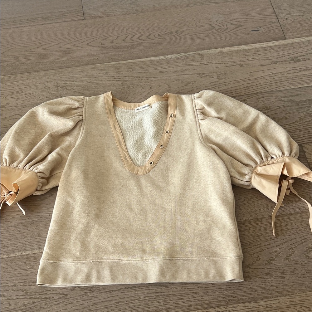 Ulla Johnson Beige Puff Sleeve Shirt